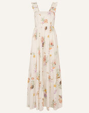 Print Tiered Dress, Ivory (IVORY), large