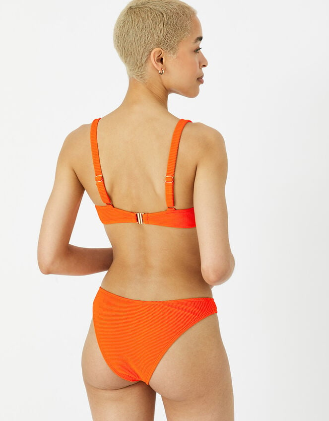 Crinkle Bikini Bottoms, Orange (ORANGE), large