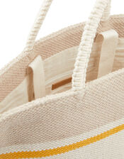Oversized Double-Handled Basket Tote Bag, , large