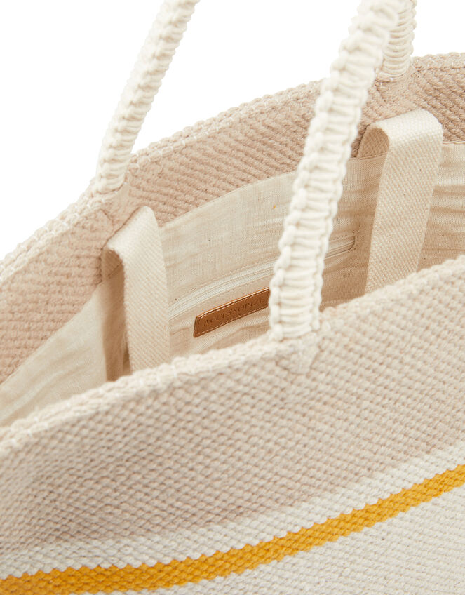 Oversized Double-Handled Basket Tote Bag, , large