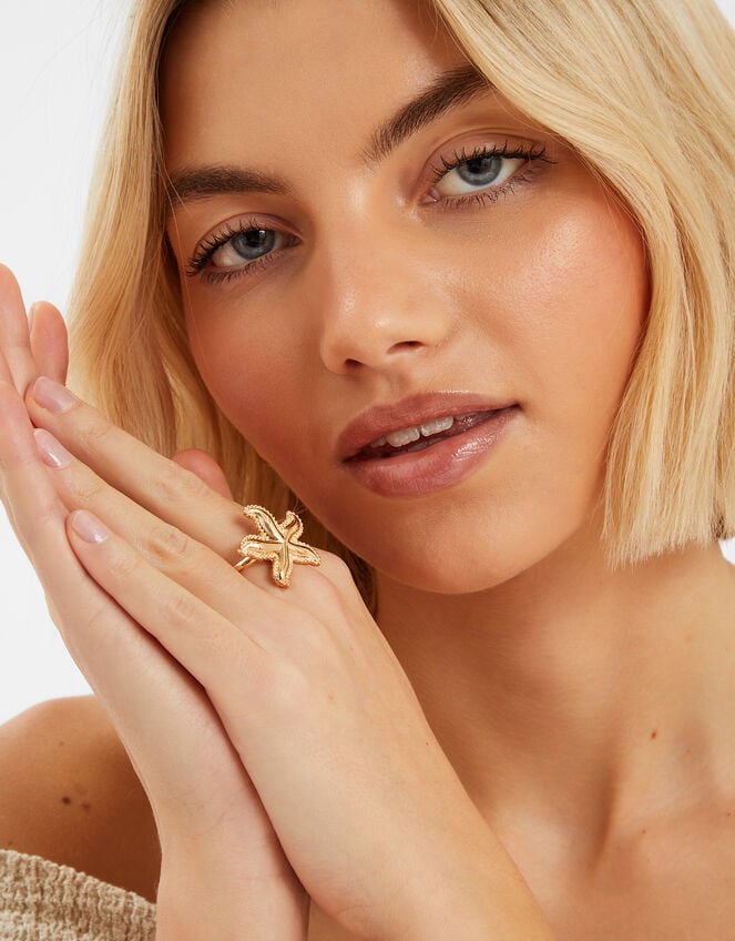 Starfish Ring Gold, Gold (GOLD), large