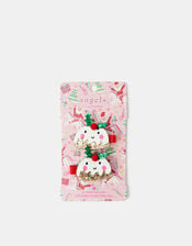 Girls 2-Pack Christmas Pudding Hair Clips, , large