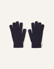 Super Stretch Touch Screen Gloves, Blue (NAVY), large