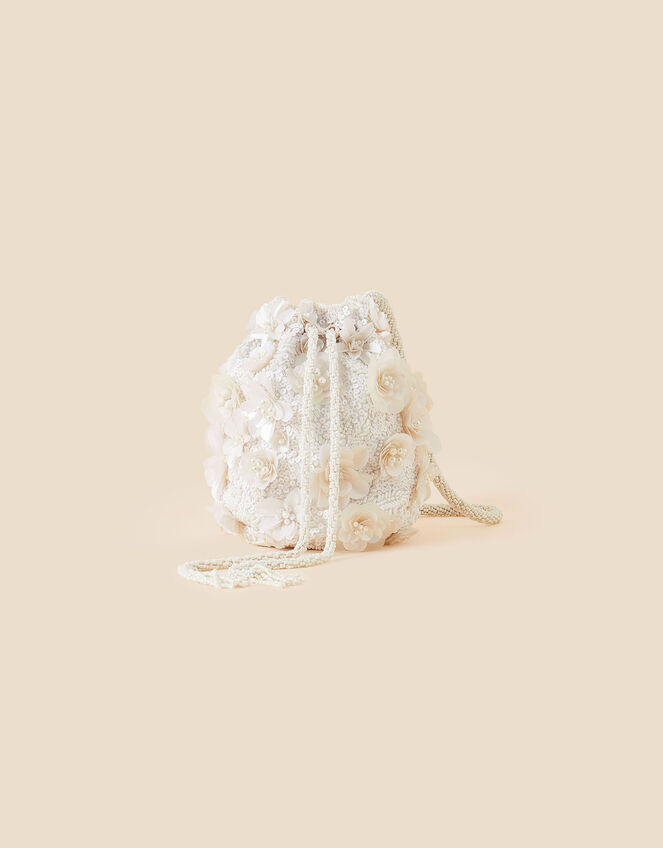 Bridal Flower Embellished Bag, , large