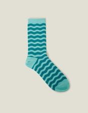 Wave Stripe Socks, , large