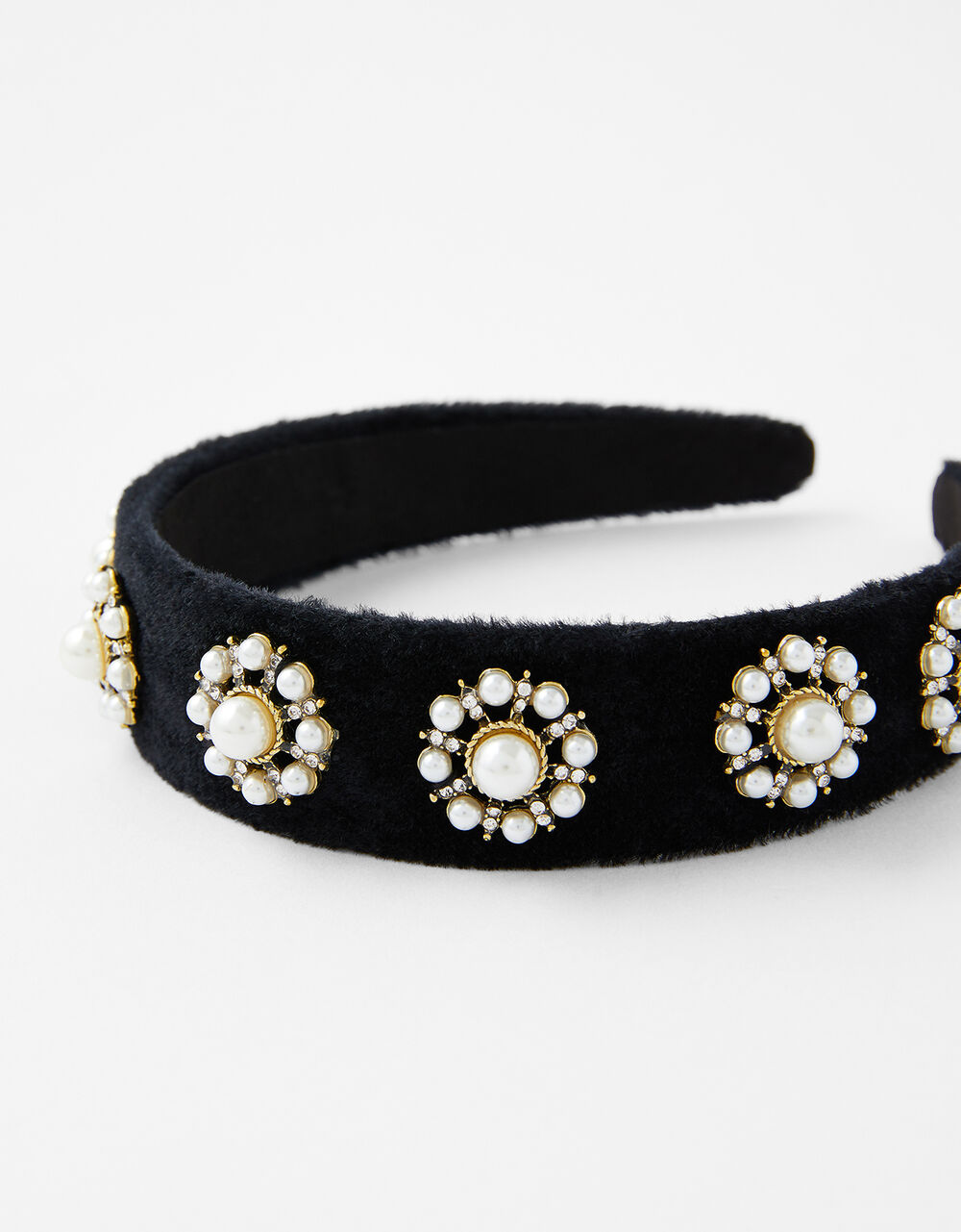 black Headband with pearl embellishment from accessorize