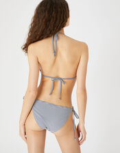 Stripe Triangle String Bikini, Blue (NAVY), large