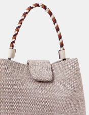 Braid Strap Woven Shoulder Bag, , large
