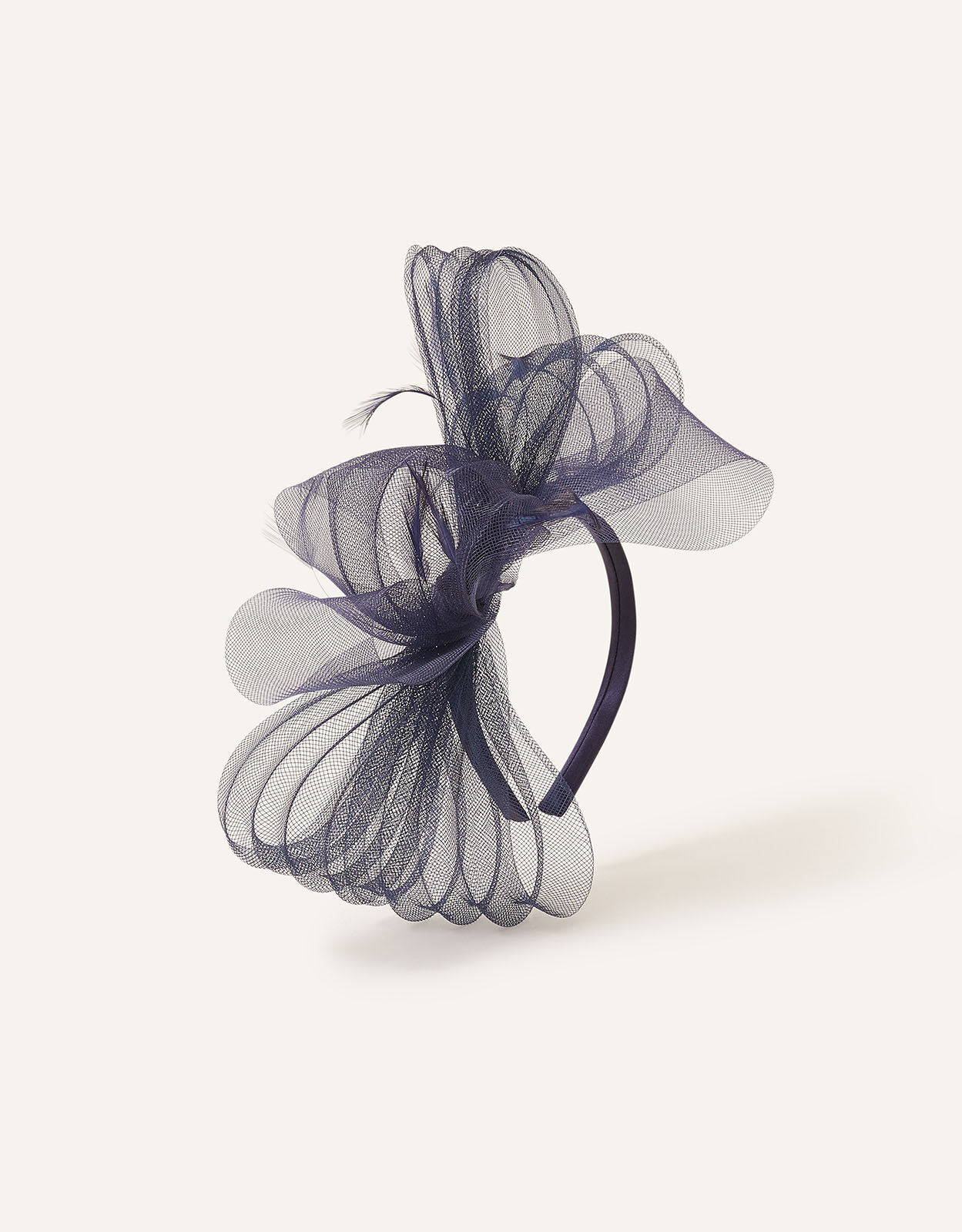 Sofia Crin Bow Sinamay Band Fascinator Blue Fascinators