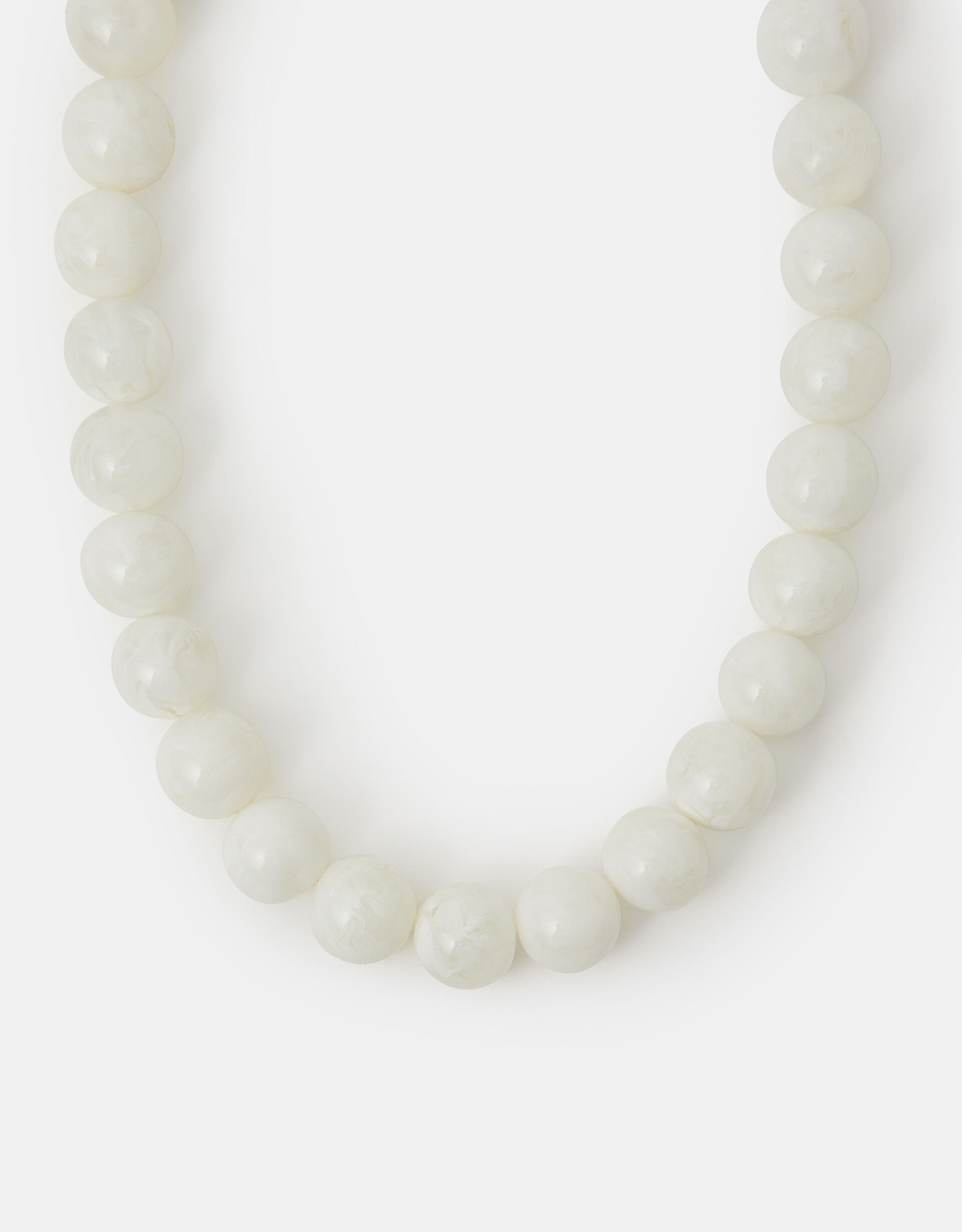 アクセサリー SMALL SYNTHETIC RESIN BEADS NECKLACE A Necklace Of Ten Purple Resin Irregular Shaped Beads With