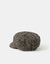 Herringbone Baker Boy Hat, , large