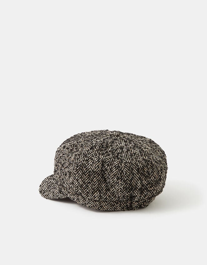 Herringbone Baker Boy Hat, , large