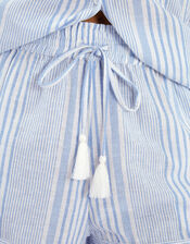 Stripe Drawstring Shorts, Blue (BLUE), large