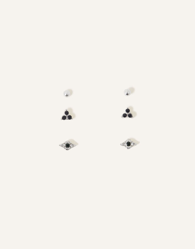 Evil Eye Stud Earrings Set of Three, , large