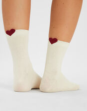 3D Heart Print Socks, , large