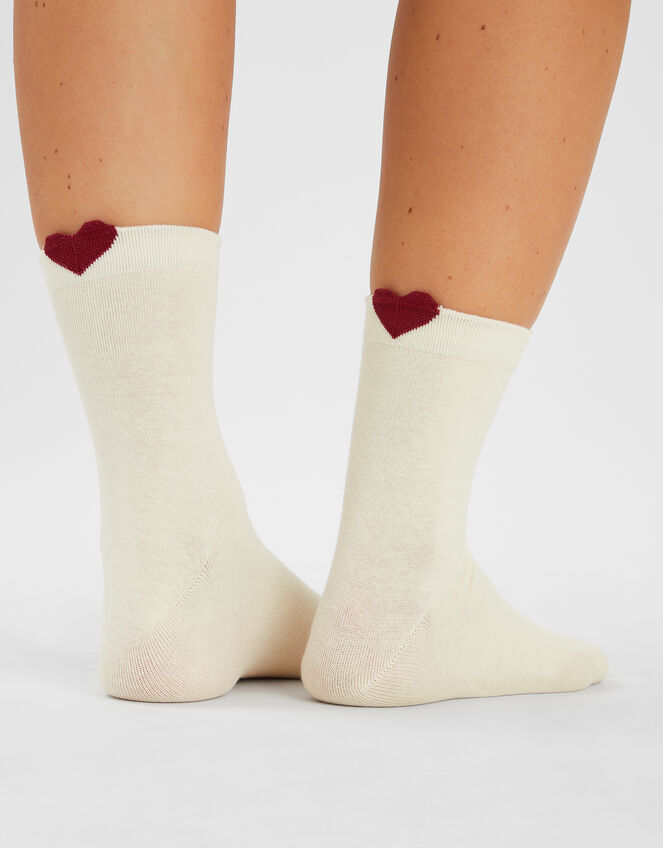 3D Heart Print Socks, , large