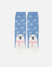 Polar Bear Snowflake Socks, , large