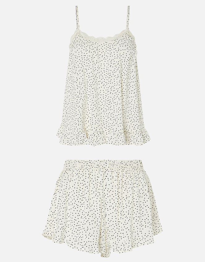 Spot Print Vest and Shorts Set, Ivory (IVORY), large