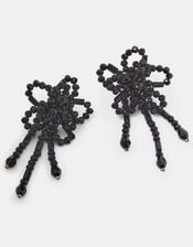 Beaded Flower Statement Stud Earrings, , large
