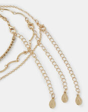 3-Pack Teardrop Gemstone Necklaces, , large