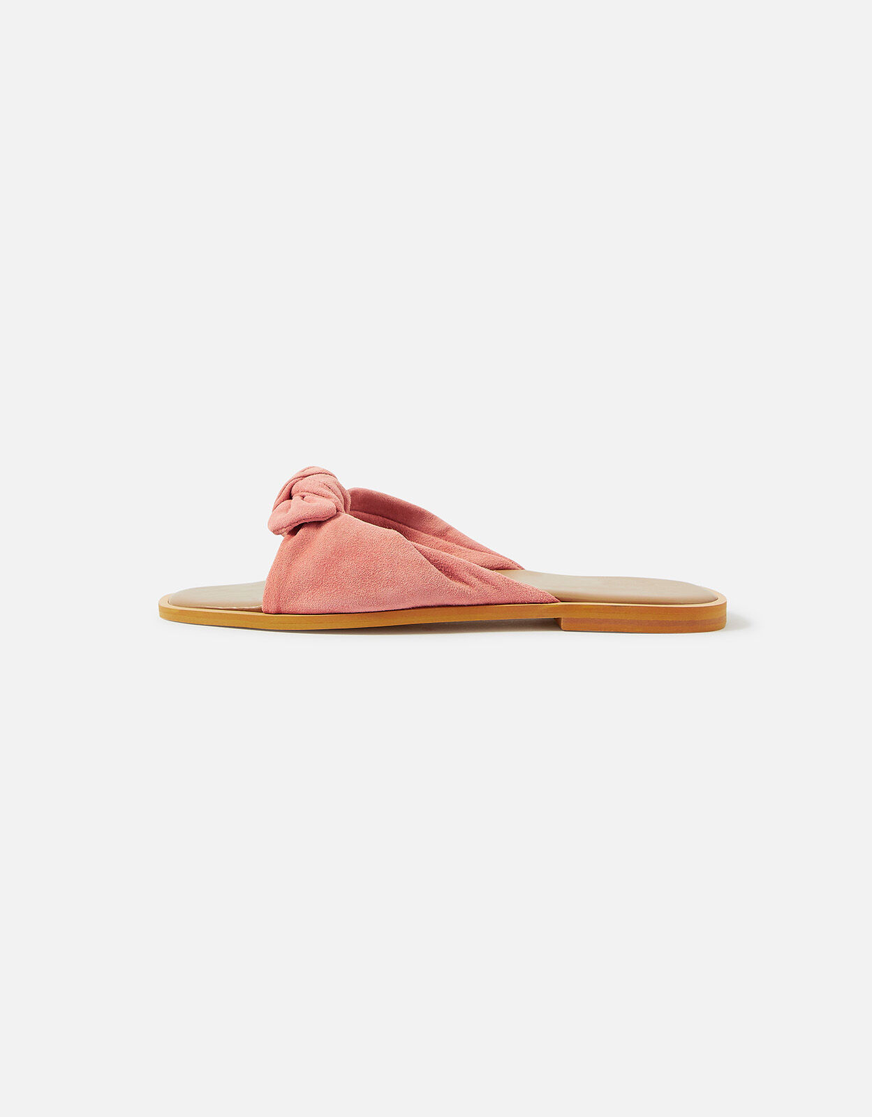 Bow suede sliders hot sale