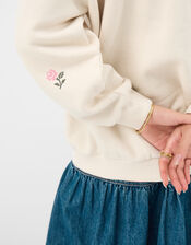 Floral Embroidered Jumper, Ivory (IVORY), large