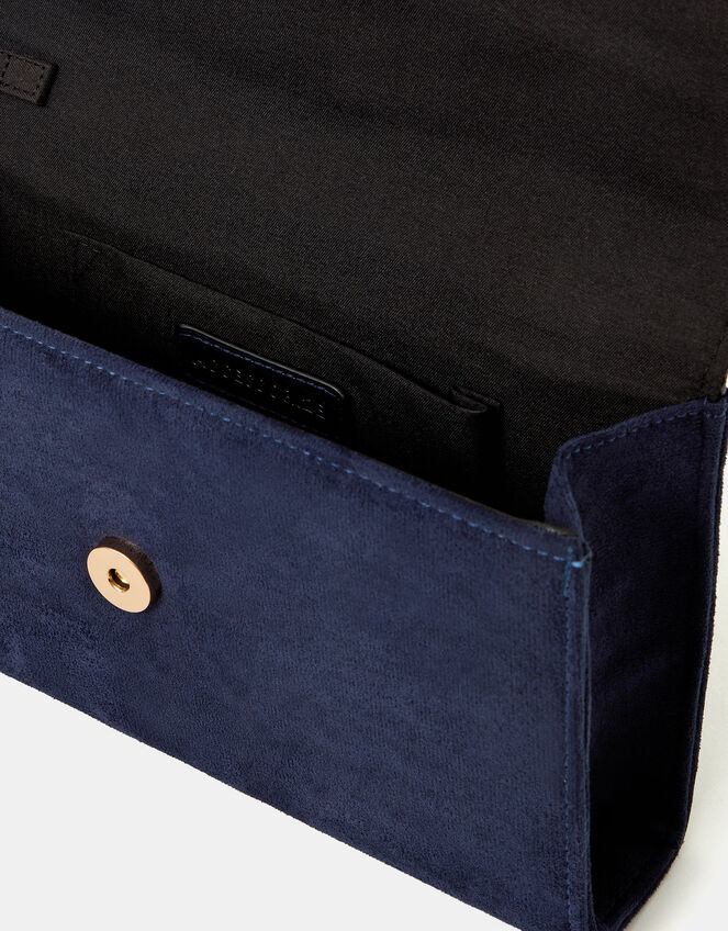 Fold Over Clutch Bag, Blue (NAVY), large