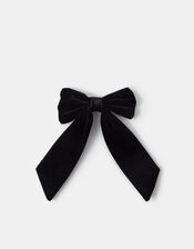 Velvet Bow Hair Clip, , large