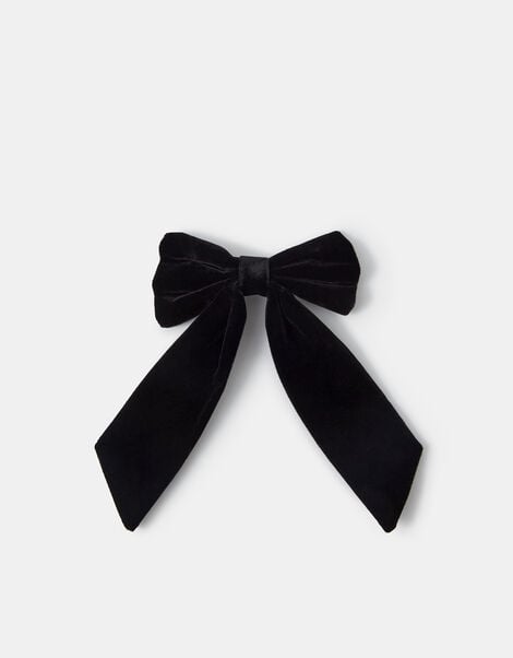 Velvet Bow Hair Clip, , large