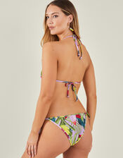 Banana Tree Print Bikini Bottoms, Purple (LILAC), large
