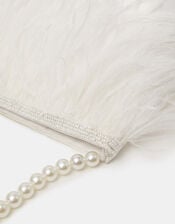 Feather Beaded Bridal Bag, , large