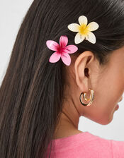 2-Pack Tropical Flower Hair Clips, , large