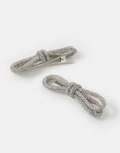 2-Pack Diamant&eacute; Bow Hair Clips, , large