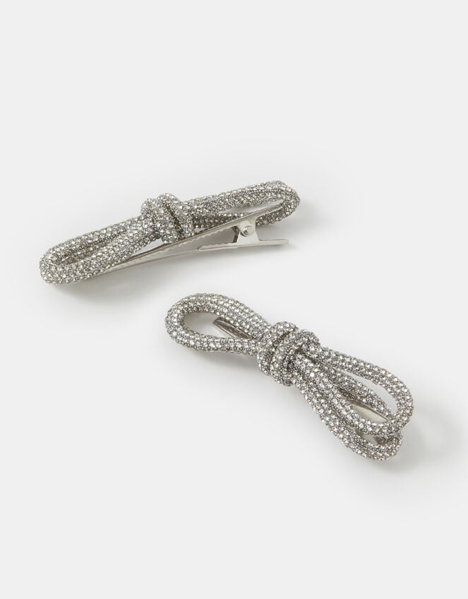 2-Pack Diamant&eacute; Bow Hair Clips, , large