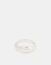 Sterling Silver Molten Ring, Silver (ST SILVER), large