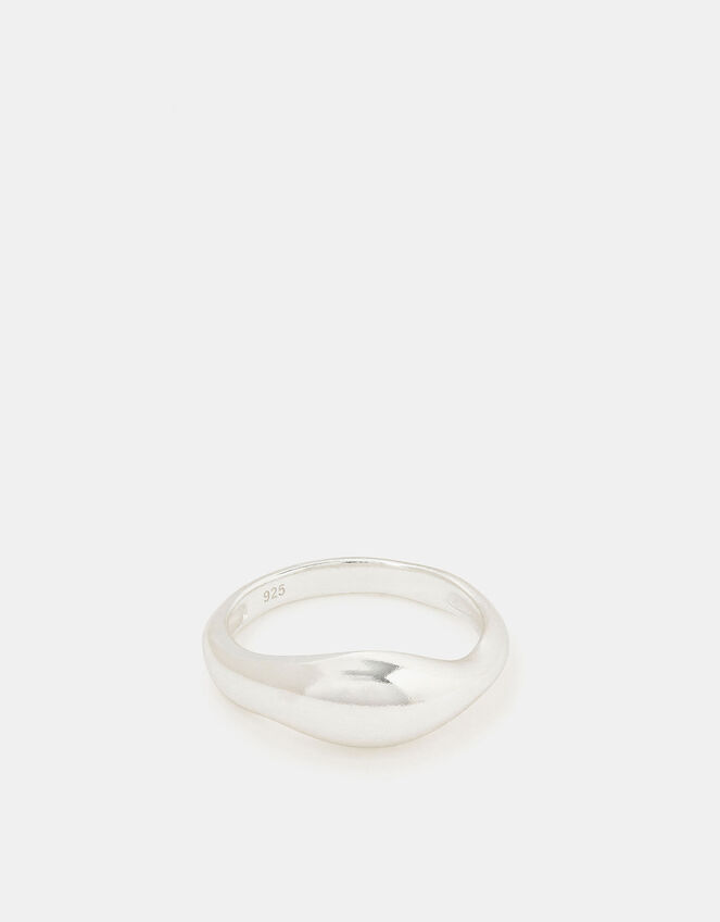 Sterling Silver Molten Ring, Silver (ST SILVER), large
