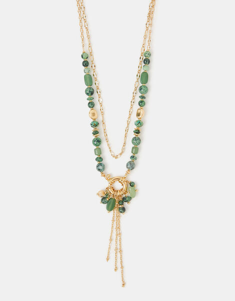 Bead Charm Layered Necklace, , large