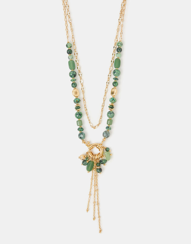 Bead Charm Layered Necklace, , large