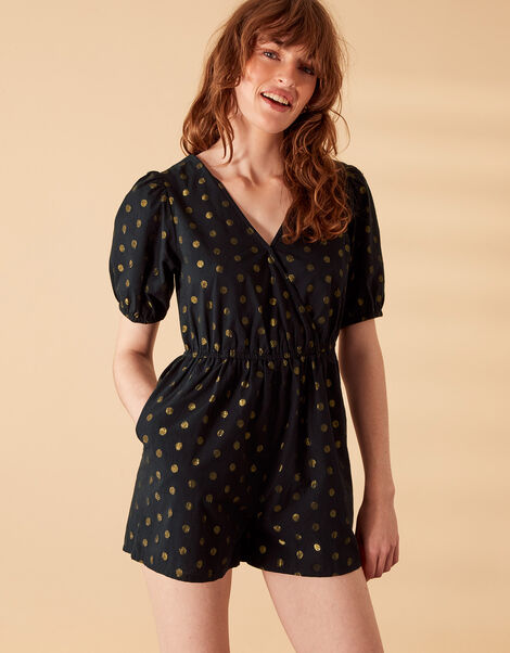 Dobby Playsuit, Black (BLACK), large