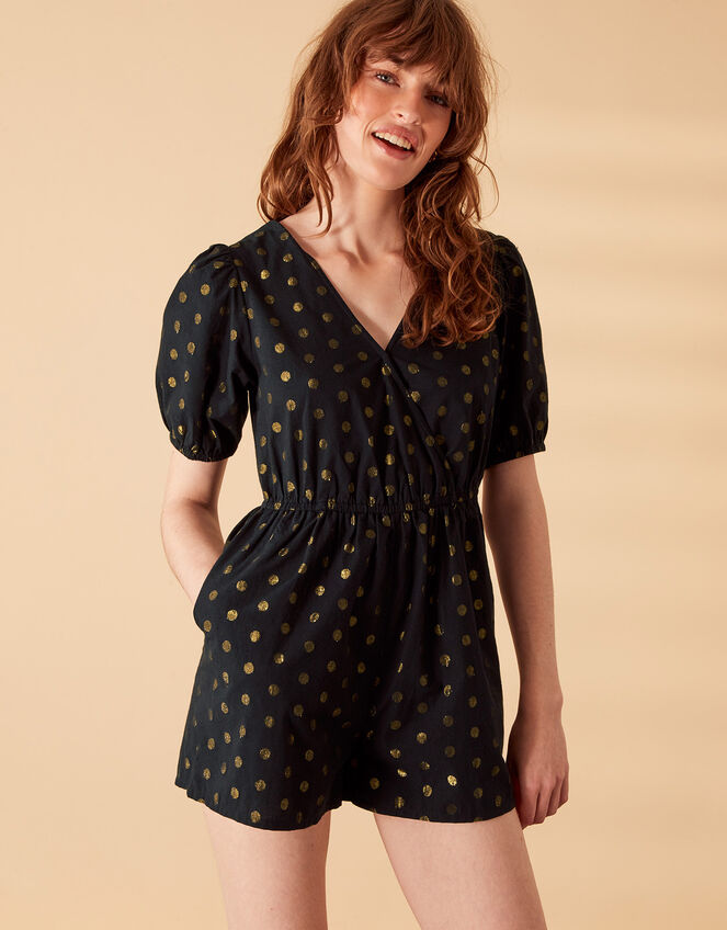 Dobby Playsuit, Black (BLACK), large