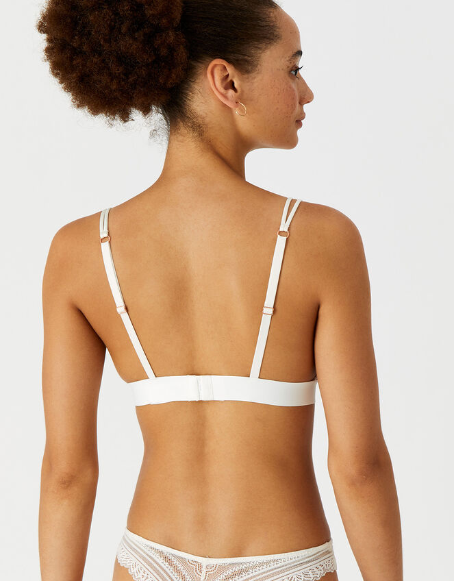 Geometric Lace Bralette, Cream (CREAM), large