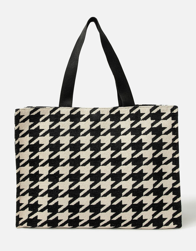 Textile Dogtooth Tote Bag, , large