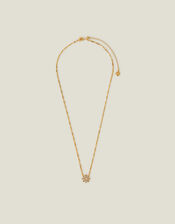 14ct Gold-Plated Teardrop Flower Pendant Necklace, , large