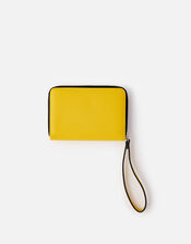 Cut-Out Pattern Zip Wallet, Yellow (YELLOW), large