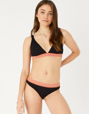 Bright Band Triangle Bikini Top, Black (BLACK), large
