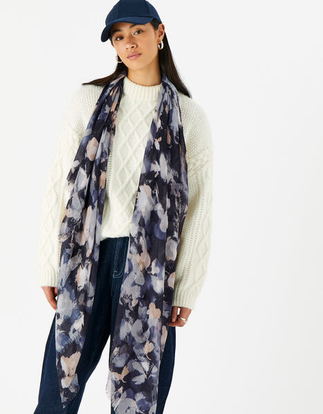 Midnight Meadow Print Scarf, , large