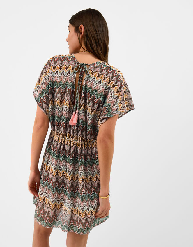 Crochet Mini Kaftan, Natural (NEUTRAL), large