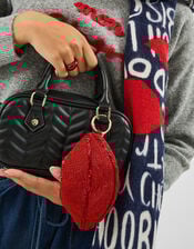 Beaded Lips Coin Purse, , large