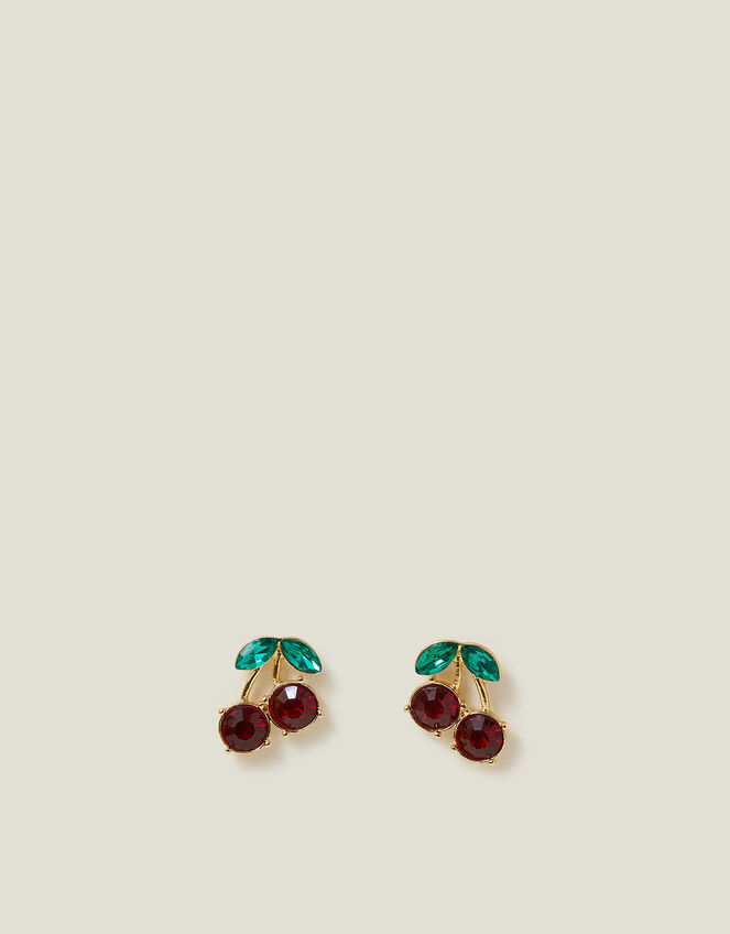 Gemstone Cherry Stud Earrings, , large