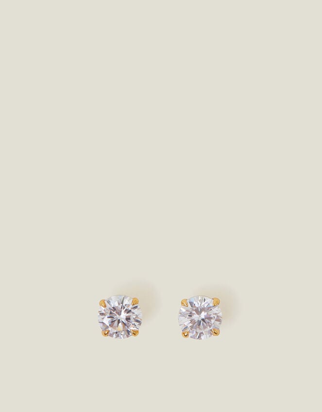 14ct Gold-Plated Simple Studs, , large
